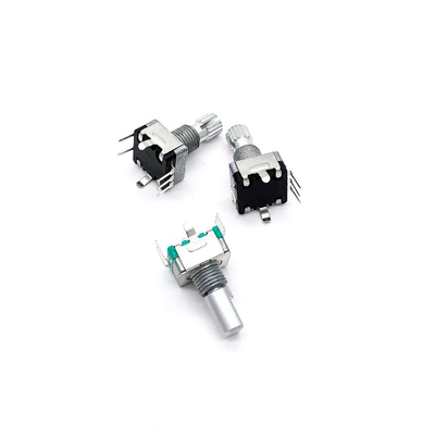 11mm ununterbrochener Drehschalter 300V Drehknopf Wechselstroms mit Druckknopf 360 Grad