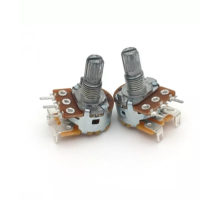 5k Potentiometer mit Schalter 15mm Dual Gang Audio Taper